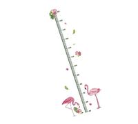 SECFOU Flamingo Height Measuring Sticker Growth Ruler Kids Wall Decal Removable Self-Adhesive Decoration for Boy Girl Bedroom Nursery