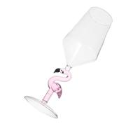 SECFOU Flamingo-Shaped Wine Glass Reusable Glass Cocktail Goblet for Summer Beach Parties Bar Use Creative Pink Glassware Gift for Weddings Birthdays and Anniversaries