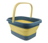 SECFOU Foldable Foot Soak Bucket with Handle Large Home Foot Basin for Massage and Relaxation Suitable for Pedicure Fishing and Car Washing Blue