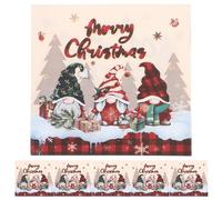 SECFOU Funny Christmas Napkins 20Pcs Disposable Christmas Paper Napkins with Gnome Plaid Design for Table Decoration and Gatherings Multipurpose Festive Dinner Use