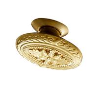 SECFOU Golden Brass Cabinet Knob with Delicate Relief Design, Easy to Assemble and Disassemble, Creative Style Furniture Drawer Pull for Cabinet and Door