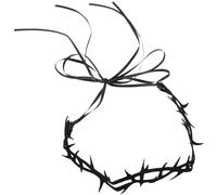 SECFOU Gothic Style Thorn Choker Necklace for Women Halloween Black Thorn Neck Chain Masquerade Party Jewelry