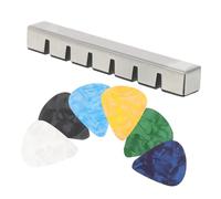 SECFOU Guitar String Mute Dampener, Acoustic Guitar Muffler with Aluminium Alloy and Eva, Easy Install Noise Reducer for Quiet Practice, Includes Pick Random Color