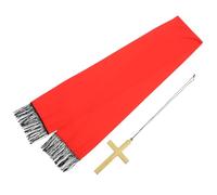 SECFOU Halloween Priest and Nun Accessory Set with Cross Pendant, Cloth and Plastic Materials, for Bar Dance Party and Costume Party Role-playing