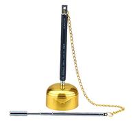 SECFOU Hand Call Bell Tibetan Buddhist Handmade Prayer Wheel Telescopic Design for Meditation Sound for Spiritual Practices for Temple Use Authentic Buddhism Musical Instrument