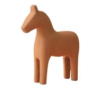 SECFOU Hand-carved Wooden Horse Figurine Solid Wood Decorative Animal Ornament for Bookshelf Living Office Desk Symbol of Success and Timeless Elegance