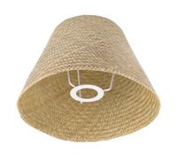 SECFOU Hand-Knitted Rattan Table Lampshade with Woven Design, Vintage Style and Practical Metal Frame, Table Lampshade for Home Use and Bedroom Decoration