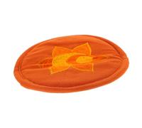 SECFOU Handmade Nepalese Embroidered Sound Bowl Mat Medium 16cm Round Cushion Orange Buddhist Meditation Prop Sound Bowl Pad for Yoga and Ritual Use
