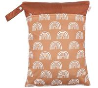 SECFOU Hanging Diaper Organizer Bag with Dual Compartments and Strap for Cribs Strollers Nursery Travel Lightweight Stroller Storage Pouch with Zippered Wet Dry Sections for Newborn