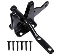 SECFOU Heavy Duty Gate Latch for Wooden Fences Outdoor, Carbon Steel Gate Lock with Delicate Shape and Safety Features for Babies and Pets, for Garden and Outdoor Side Doors