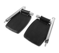 SECFOU Heavy Duty Universal Wheelchair Footrest Footplates with Thickened Abs Plastic Foldable Metal Leg Rests for Elderly Patients, Stable Elevating Wheelchair Pedal Replacement Pair