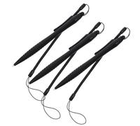 SECFOU High Sensitivity Stylus Pens with Precision Touch 3pcs Black Abs Material and Anti-loss Lanyard for Resistive Screen Devices Suitable for Pos Machines and Drawing Applications