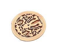 SECFOU Human Pattern Maple Wooden Soundhole Cover for Guitars Feedback Buffer Block Easy to Install Decorative Hollow Design No Modification Required