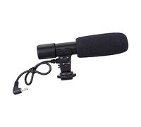 SECFOU Interview Microphone for Camcorder External Microphones Black ABS | Camera Mic, 1/4 Inch Screw Hole, Standard Hot Shoe, 90/120 Degree Angle for Single or Multiple Voices