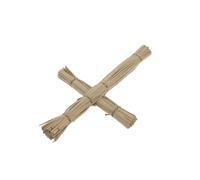 SECFOU Irish Straw and Cultural Heritage Display Cross Wall Decor Traditional Handcrafted Rustic Cross with Spiritual Blessing Symbol for Church Altars and Table Tops