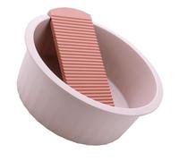 SECFOU Large Pink Multipurpose Wash Basin with Built-in Washboard for Handkerchiefs and Towels, Made of Sturdy Pp Material, for Outdoor Camping and Home Laundry Use