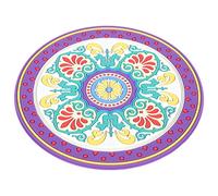 SECFOU Large Religious Themed Sound Bowl Mat Music Meditation Cushion Floral Print Crystal Bowl Pad for Buddhist Rituals