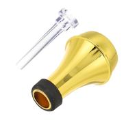 SECFOU Lightweight Abs Plastic Trumpet Mute with Trumpet Golden Colour Lowering Tone Convenient to Carry