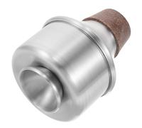 SECFOU Lightweight Metal Trumpet Mute Made of Aluminium Alloy Portable Design Silver Straight Cornet for Home Use and Outdoor Practice Sessions, Suitable for Children and Beginners