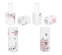 SECFOU Lipstick Tubes Made of Sturdy Abs Material 4pcs Elegant Frosted White DIY Containers Convenient for Travel and Easy to Fill, Featuring a Classical Chinese Style Design for Home