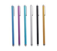 SECFOU Long Handled Capacitive Stylus Pen with Replaceable Fiber Tips, 6pcs Universal Touch Screen Pens for Smartphones, Tablets, and Drawing Use Assorted style