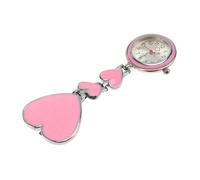 SECFOU Love-Shaped Nurse Watch Red Quartz Pocket Watch with Wear-Resistant Stable Design for Nurses Professional Hanging Clip Suitable for Medical and Nursing Use