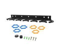 SECFOU Microphone Wall Mount Bracket Secure Storage Stand for Studio Home Party Six Holes for Wired Wireless Mic Holder