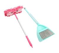SECFOU Mini Broom and Dustpan Set for Durable Safe Cleaning Kit with Mop and Broom Portable Pretend Play Housekeeping Tools for Boys and Imagination Development