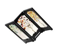 SECFOU Mini Chinese Folding Screen Desktop Art Divider Compact Acrylic Tabletop Screen for Office and Home Decor Feng Shui Ornament for Asian Cultural Display and Business Spaces