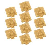 SECFOU Mini Resin Pyramid Ornament Set Realistic 10pcs Ancient Egyptian Style Pyramid Figurines for Miniature Gardening and Home Decor Landscape Design