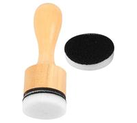 SECFOU Mini Round Ink Blending Tool 2 Flat Sponge Pads Wooden Handle Blending Brushes for Card Making Distress Ink and Art Supplies