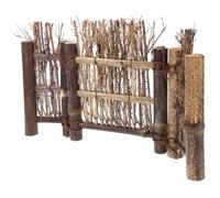 SECFOU Miniature Bamboo Fence Decorative Garden Edging Border with Realistic Appearance and Comfortable Touch, for Miniature Projects and Doll House Garden Decoration