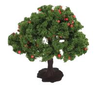 SECFOU Miniature Landscape Decor and Lifelike Leaves Fruit Tree Model with Intricate Branch Textures Stable Display Sturdy Base for Teaching Presentations and Desktop Displays