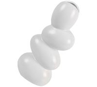 SECFOU Modern Abstract Ceramic Vase Cobblestones-shaped Design White Decorative Flower Pot for Table Centrepiece for Flower Shop
