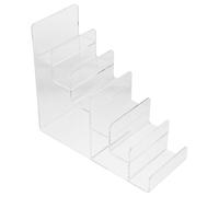 SECFOU Multi-Layer Acrylic Purse Shelf Multi-Layer Stair Support Storage Rack Display Stand 9.13X7.87X3.94 Inch for Home and Retail Glasses
