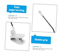 SECFOU Music Clip for Piano with Chic White Finish Stable Grip Page Holders for Keyboard Music Turn Accessories for Secure and Stylish Musical Performances