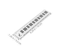 SECFOU Music Lover 6.3 Inch Plastic Ruler with Piano Keyboard Design for Students and Exam Use Measuring Tool