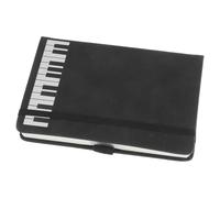 SECFOU Music Themed Notebook Piano Journal A6 Portable PU Cover Lined Paper Notes Diary for Office Use and Music Enthusiasts