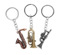 SECFOU Musical Instrument Keychain Saxophone Model Tone Keychain Key Ring for Karaoke Party Favor Music Decor