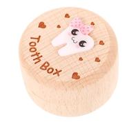 SECFOU My First Tooth Box Wooden Keepsake Box for Kids with Modern Minimalist Design for Storing Baby Teeth and Hair for Children and Parents