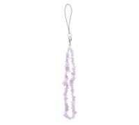 SECFOU Natural Stone Phone Lanyard with Purple Beads Anti-loss Wrist Wearable Phone Chain and USB Flash Drives