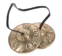 SECFOU Nepal Hand Bell Tibetan Buddhist Tingsha Large Bronze Chime Bells for Yoga Meditation and Music Education