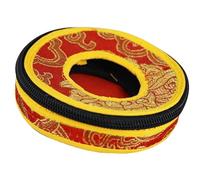SECFOU Nepal Handmade Meditation Bell Storage Case Tibetan Bell Container Random Color Packaging Bag Medium Size 8.5cm Suitable for and Cymbals