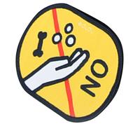 SECFOU No Feeding Puppy Sign Pet Id Tag with Hook and Loop Fastener, Fabric Warn Sticker Prevents Feeding by Strangers, Assorted Colour Pet Leash Sticker for Outdoor Safety