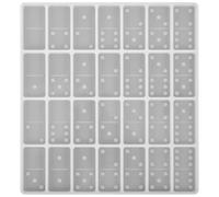SECFOU Non-Stick White Silicone Domino Resin Casting Mold for DIY Crafts Making, Washable Epoxy Silicone Mold for Handicraft Projects and Resin Casting