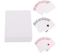 SECFOU Paper Poker Cards Sublimation Blanks for Creative DIY Projects and Poker Games Heat Transfer Printable White Blank Unfinished Cards Made of Paper with 175°c for 50 Seconds Ratio