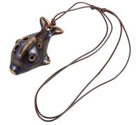 SECFOU Portable Ceramic 4-hole Ocarina Musical Instrument with Dolphin Shape, Simple Design and Beautiful Sounds, Creative Beginner Ocarina for Music Lovers