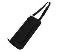 SECFOU Portable Drum Stick Bag with Shoulder Strap PU Drumstick Storage Pouch Sturdy Drumsticks Carrying Case with Multiple Pockets for Percussion Instruments