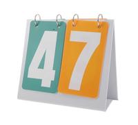 SECFOU Portable Flip Scoreboard 2-digit Score Keeper Stand, Sturdy Pvc Material, Visible Numbers for Sports and Game Nights