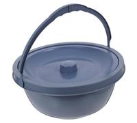 SECFOU Portable Nighttime Urinal Chamber Pot with Spill-Proof Lid and Handle in Dark Grey, Bedpan for Elderly and Women, Emergency Use at Home and Hospital